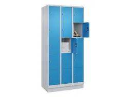 lockerkast,HxBxD 1950x900x500mm,3x5vakken,vak B 300mm,cil.-slot,sokkel
