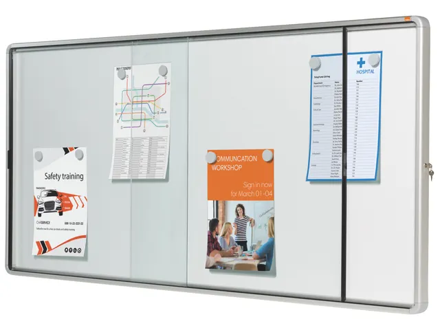 Nobo Binnenvitrine Schuifdeur 27xA4 Metaal