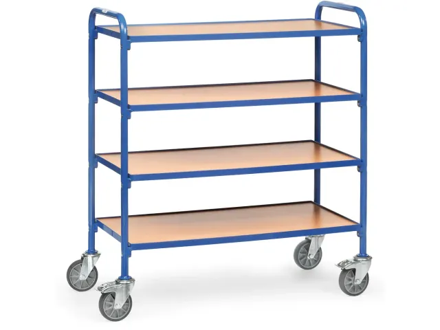 Bijzetwagens 32940 4 Etages Hout 250kg 940x470mm Ral5007