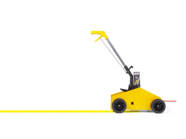 vloermarkeerapparaat,lijn B 30-100mm,m. markeerstok,staal,geel
