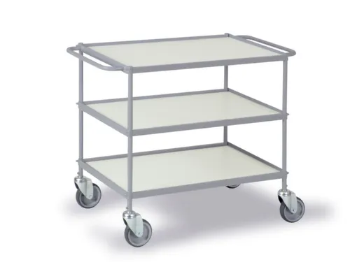 Universele Wagen 150kg 785x500mm 3 Etages Met Beugel Zilvergrijs