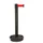 Afzetsysteem Paal Pvc HxØ 970x90mm Band Rood Paal Zwart Voet Zwart