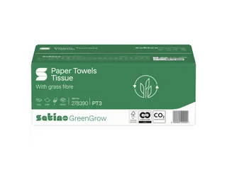 Handdoek Satino PT3 GreenGrow V-vouw 2laags 278390 15x214 vel - 3