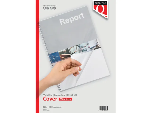 Voorblad Quantore A4 Pvc 200 Micron Transparant Voordeelbundel