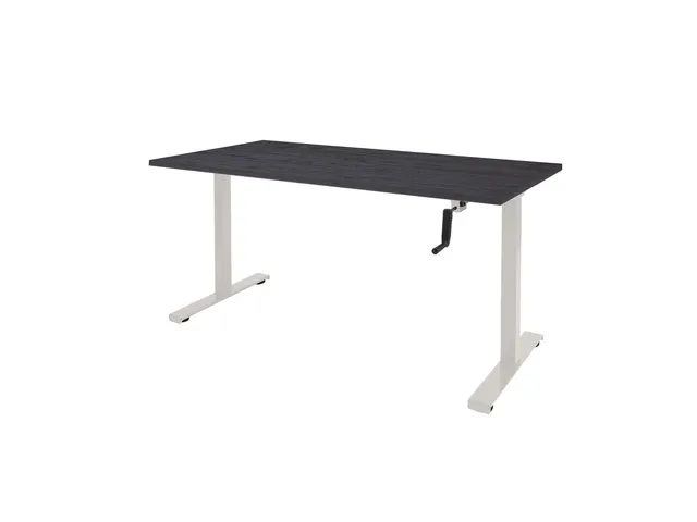 Dextro Slinger Bureau Zit-sta T-poot 120x80 houtprint schaduw 25mm wit