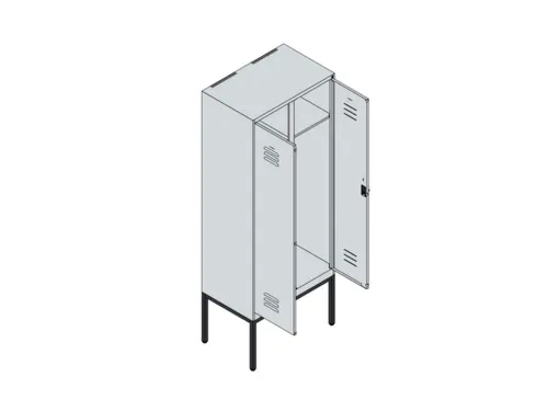 locker voor scheiding van kleding,HxBxD 2120x800x500mm,2vak