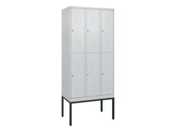 dubbeldekse locker,HxBxD 2120x900x500mm,3x2vak.,vak B 300mm,cil.-slot