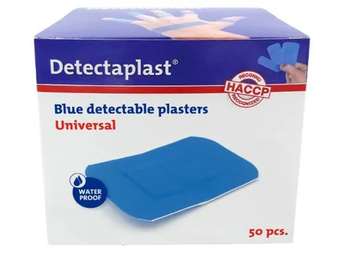 Detectaplast 8144 Pleister waterafstotend blauw 50x72mm 50 Stuks