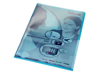 Insteekmap L-map Leitz Premium A4 0.15mm Pvc Blauw Glashelder - 3