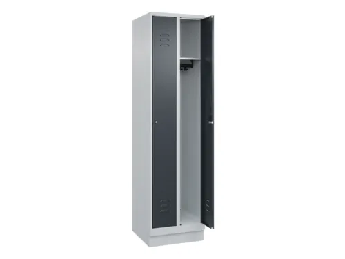 locker,HxBxD 1950x500x500mm,2vak,vak B 250mm,cil.-slot,sokkel