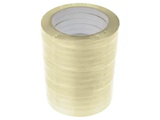 Zakkensluittape Raadhuis transparant 9mmx66m PP krimp a 16 rol - 2