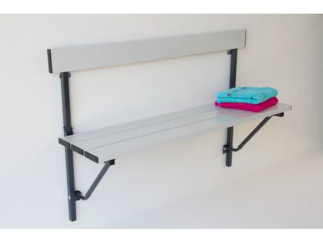 klapbank LxD 1200x380mm aluminium lijsten frame staal RAL7016