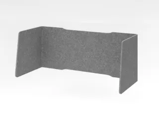 geluidabsorberende tafelscheidingswand,HxBxD 600x1540x650mm,wand vilt - 1