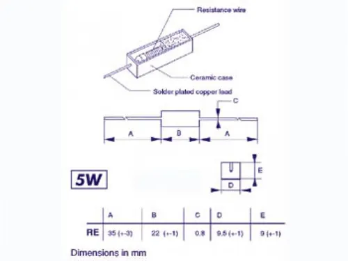 Weerstand 5W 6E8