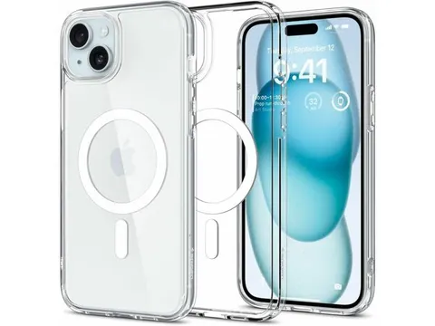Spigen Ultra Hybrid MagSafe iPhone 15 hoesje transparant