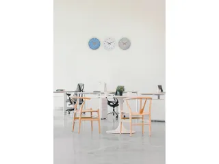 Hormilena wandklok blauw met houten wijzers 30 cm. - 5