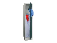 wasgoedverzamelkast,HxBxD 1850x400x500mm,haken,RAL7035,front RAL7016