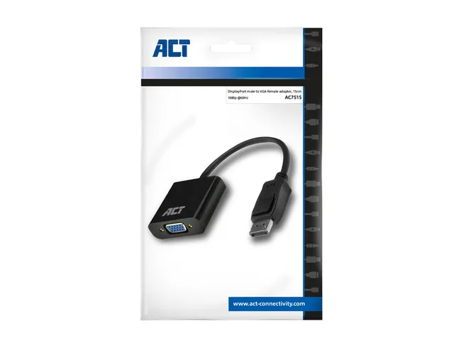 Adapter ACT DisplayPort naar VGA 0.15 meter