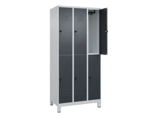 dubbeldekse locker,HxBxD 1950x900x500mm,3x2vak.,vak B 300mm - 2
