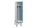 locker met bank,voor scheiding van kleding,HxBxD 2120x400x815mm,1vak