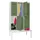 banklocker,dubbeldeks,HxBxD 2150x1200x800mm,RAL7035,front RAL6011