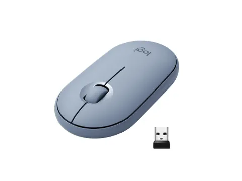 Logitech Pebble M350 Muis Blauw Grijs