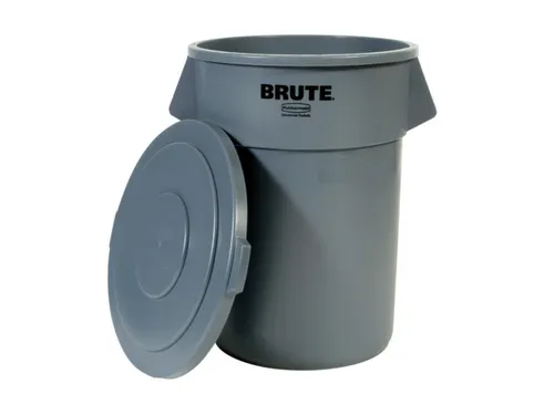 universele container,208l,HxØ 840x675mm,romp PE grijs