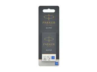 Inktpatroon Parker Quink uitwasbaar blauw blister à 10 stuks - 1