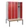 locker met bank,HxBxD 1950x1200x815mm,4vak,vak B 300mm,draaigrendel