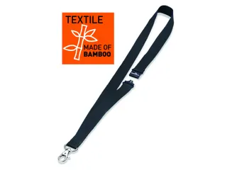 Durable 8240 ECO Textielkoord Soft Bamboo met karabijnhaak Zwart - 4