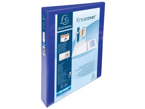 Kreacover Personaliseerbare Ringmap A4 Maxi 2 rings D-mech 25mm Blauw