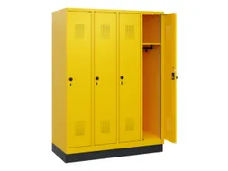 schoollocker,HxBxD 1630x1200x500mm,4vak,vak B 300mm,draaigrendel
