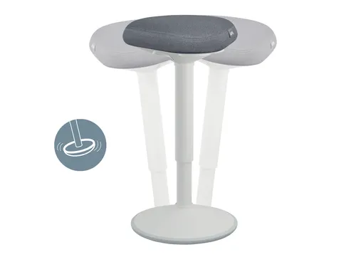 Ergo actieve zit/sta kruk met comfortzitting en gasveer 57-82cm grijs
