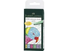 Feutre Faber-Castell Pitt Artist Pen Brush étui a 6 pieces pastel