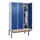 locker met bank,HxBxD 2120x1200x815mm,3vak,vak B 400mm,draaigrendel