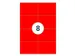 Etiket Rillprint 105x74mm fluorrood 800 etiketten