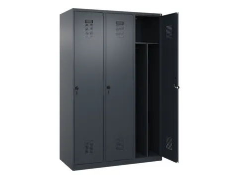 locker voor scheiding van kleding,HxBxD 1850x1200x500mm,3vak
