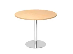 vergadertafel,HxØ 745x1000mm,rond,schotelvoet chroom,ronde buis