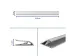 OUTLET Rail d'information mural Aluminium Adhésif 42,8cm