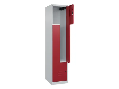 Z-garderobekast,HxBxD 1850x400x500mm,vak B 200/400mm,cil.-slot