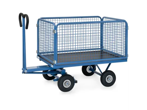 Handtrekwagens 6433l 700kg 1200x800mm Draadgaas Wanden Luchtbanden