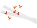 Flèche de Planification 7mm Plastique Orange Transparent