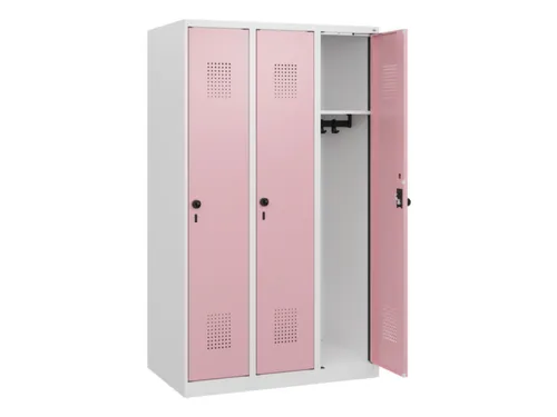 schoollocker,HxBxD 1530x900x500mm,3vak,vak B 300mm,draaigrendel