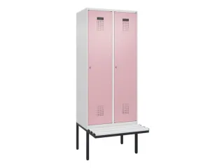 locker met bank,HxBxD 2120x800x815mm,2vak,vak B 400mm,cilinderslot - 1