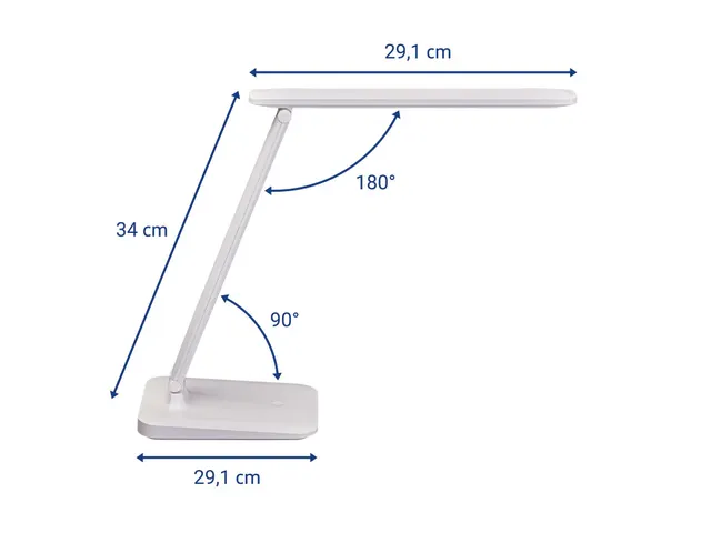Bureaulamp LED tafelarmatuur MAULsally col. vario, dimbaar Wit