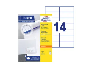 Etiket Avery 3678 97x37mm wit 1400 stuks - 1