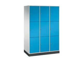 grootvolume-lockersysteem,RAL 7035/RAL 5012,HxBxD 1950x1220x600mm - 2