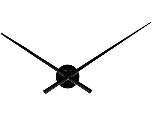 Wandklok NeXtime dia. 70cm zwart 'Hands'