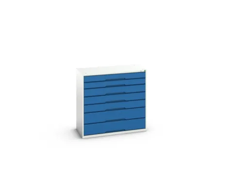 ladekast HxBxD 1000x1050x550mm 7laden romp RAL7035 front RAL5010