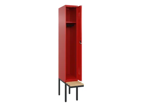 locker met bank,HxBxD 2120x300x815mm,1vak,vak B 300mm,cilinderslot